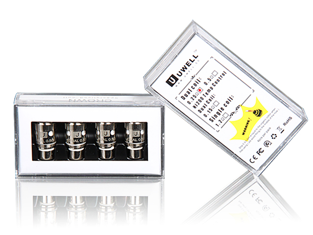 Uwell Crown Tank Coils: Dual Coil or Nickel Ni200 (4 Pack)