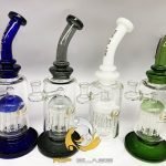 RIIP 12.5" JELLY FISH ShowerHead, Bow Neck Water Pipe / BongIncludes (14mm Male Banger, 14mm Male Flower Bowl, Carb Cap, Pearls) NO. WP-1477