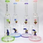RIIP Sprinkler Inline Perc 13" Smoking Glass Water PipeIncludes (14mm Male Banger, 14mm Male Flower Bowl, Carb Cap, Pearls) NO. WP-939