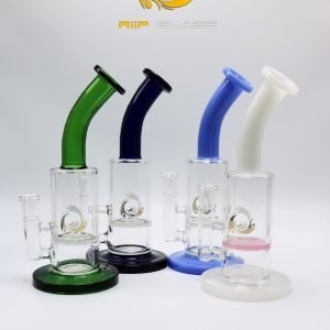 RIIP 9" HoneyComb, Bow Neck Water Pipe / BongIncludes (14mm Male Banger, 14mm Male Flower Bowl, Carb Cap, Pearls) NO. 1276