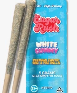 SUGAR RUSH PREROLL 5G WHITE GUMMY (SINGLE) PACK OF 10